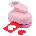 LOONENG Heart Punch - 25mm Lever Action, Heart Shaped Hole Punch for Paper Crafts, Weddings, Cardstock, Gift Wrapping, Greeting Cards & Scrapbooks (1 Inch)