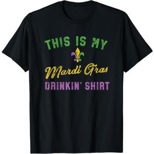 Carnival Party Retro New Orleans Drinking Gift T-Shirt XL