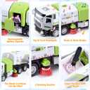 WeeHomm Garbage Truck Toy with Lights and Sounds, Play Vacuum Street Sweeper Trash Truck, Battery Powered Recycling Car Vehicle Toys for Boys Girls Kids Toddler Gift for Christmas Birthday