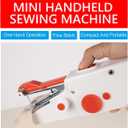 Handheld Sewing Machine, Mini Sewing Machine Handheld for Quick Stitching with Sewing Kits Suitable for Home,Travel,DIY (Red)