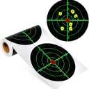 Shooting Targets, 6" Splatter Targets Stickers 100 Pack Self Adhesive Paper Target for Shooting Range Reactive Fluorescent Yellow Gun Target for Shooting Practice