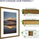 24X30 Poster Frame, Display Pictures 18X24 with Mat or 24X30 Without, Wall Hanging Frames, Rustic Brown, 3 Pack