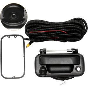 Rear View Camera, w/ Tailgate Handle, Compatible with 2005-2014 Ford F150, 2008-2016 F250 F350 F450 F550 Super Duty, 2007-2010 Explorer, 170 Viewing Angle, Backup Camera Kit, Back Up Reverse Camera (Black)