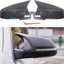 Mirror Caps for F10 - Durable Quality Carbon Fiber Look, Mirror Covers Compatible with F10 F11 F18 5-Series 2014-2018 - Upgrade Your Ride Now