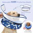 Supet Raised Inflatable Dog Cone Collar to Stop Licking, Soft Dog Cone Alternative After Surgery, Pet Neck Donut Collar for Small Medium Large Dogs