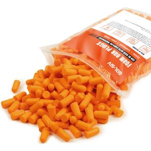 250 Pairs NRR 33dB Soft Foam Ear Plugs,38dB Noise Reduction Disposable Earplugs Bulk,for Work & Construction Site,Orange