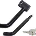 TOPTOW 63530 Trailer Hitch Receiver Lock, Right Angle Dual Pins 1/2" & 5/8" Diameter, Heavy Duty Bent Locking Pin, Black
