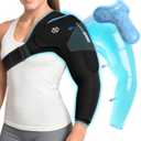 ComfiTECH Dual-Gel Shoulder Arm Ice Pack Wrap with Extended 30-Min Cooling, Detachable Cold Pack & Flexible Gel Ice Sleeve for Volleyball Pitchers, Post-Workout Recovery, Muscle Relaxation, Medium