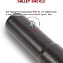 Blissun Umbrella Replacement Lower Pole, Patio Umbrella Bottom Pole with Bullet Buckle, Only Compatible Umbrellas