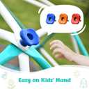 Hapfan Climbing Dome with Climbing Cargo Net, 10 ft Dome Jungle Gym with Hammock for Kids Outdoor Playset Monkey Bars Backyard