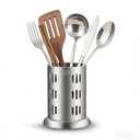 MAXCOOK Stainless Steel Chopstick Holder, 18/8 Stainless Steel Utensil Holder for Countertop, Round Drain Holes