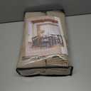 Pinch Pleated Linen Curtains 102 Inches Long 2 Panels Set for Living Room Bedroom Farmhouse Burlap Back Tab Pinch Pleat Drapes Ceiling Floor Window Curtains 102 Inch Length Gray Beige Tan Neutral