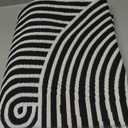 Tiffasea Modern Geometric 2.7' x 8' Rectangular Cotton Woven Machine Washable Runner Rug for Entryway, Hallway, Kitchen, Bedroom, Black