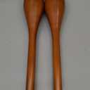 Wood Indian Clubs Pair 2lb for Training Wooden Mace Exercise Club for Strength Training Rehabilitation Improves Grip Full Body Workout for Men Women,S