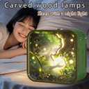 Crafts & Puzzles: 3D Wooden Puzzle Night Light - DIY Wooden Puzzles for Adults - Wooden Puzzles 3D Night Light (Type-1)
