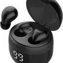 Invisible Earbuds Wireless Bluetooth - Tiny Small Earbuds with Premium Sound Quality, One-Step Auto Pairing, Smart Touch Control - Perfect for Work and Sports (Black)