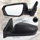 Left Driver Side Mirror Compatible With 2018 2019 2020 2021 2022 2023 2024 Chevy Equinox With Manual Folding Power Glass Heated Matte Black Replace#84225382(5Pins)