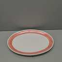 Certified International Dockside Red Oval Platter 16 x 12 Stylish Stoneware Serving Plate for Elegant Dinners & Gatherings. Ideal for presenting seafood, roast meats, appetizers, or baked goods.