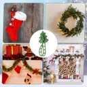 12pcs Christmas Garland Hangers, Silicone Holder Durable Christmas Garland Hanger for Mantle Practical Hook Accessories for Front Door Frame Staircase Fireplace Party Supplies (Green)