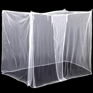 Mindsoft 4 Corners Mosquito Net for Mosquiteros para Camas Bed Canopies Netting Bed Drapes Rectangular Mosquito Mesh for Camping Home Outdoor Travel (White,L75 X W47 X H59 Inch,1 Opening)