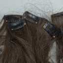 REECHO Hair Extensions, 4PCS Clip in Hair Extensions HE001 Natural Soft Synthetic Hairpieces for Women, Chocolate Brown