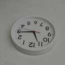 Wall Clock Modern Battery Operated 10 Inch Simpel Silent Non Ticking Analog Decorative for Kitchen Bathroom Bedroom Office Living Room School Classroom(White)