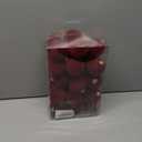 RoseCraft 30PCS Burgundy Velvet Christmas Ball Ornaments Set, 60MM/2.3Inch Shatterproof Flocked Ornament for Christmas Tree Hanging Holiday Valentine's Day Party Xmas Decorations.