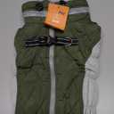 Lelepet Dog Coat Warm Dog Winter Coat Waterproof, Dogs Jacket with Harness Built in Reflective, Pet Fleece Vest Zip-Up Cold Weather Coats for Medium Dogs, Turtleneck & Windproof Dachshund, Army Green M