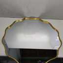 WallBeyond Round Wavy Mirror for Wall Decorative 24 inch, Modern Round Mirror Aluminum Frame for Bathroom Bedroom Living Room Home House Office Entryway, Gold