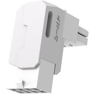 EZDIY-FAB Shield Series 8-Pin PCIe GPU Power Adapter,90-Degree Angled Connector, Aluminum Design for Graphics Cards  Standard Type,White-1 Pack