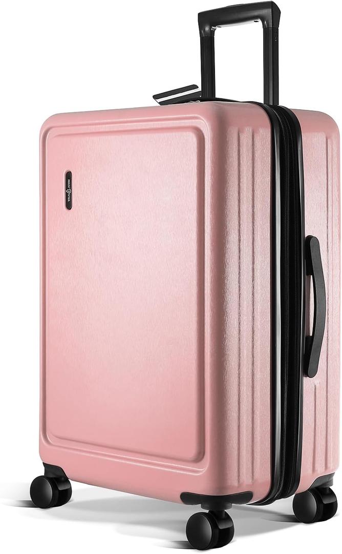 TRAVELARIM 24 Inch Luggage with Spinner Wheels, Hard Shell Suitcase with TSA Locks for Luggage, Travel Large Suitcase, Expandable Hard Shell Suitcases, Pink