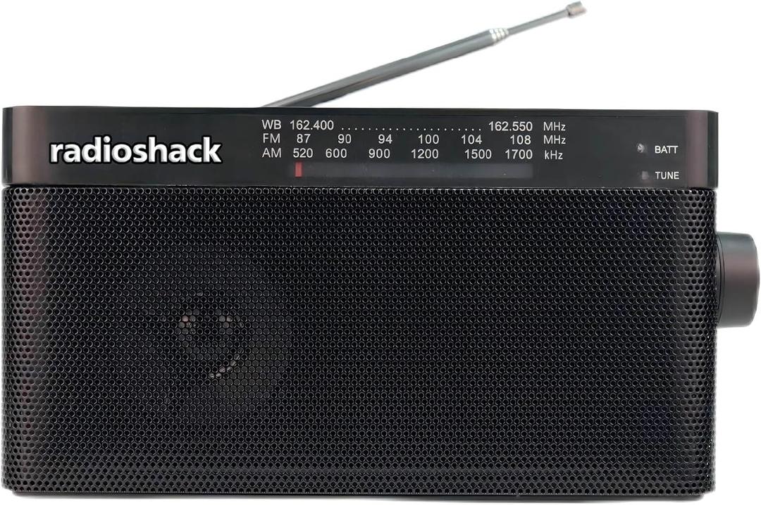RadioShack Portable AM/FM Radio with Weather Band and Handle 1202273