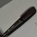 TOME Steam Hair Straightener Brush, Anti Scalding Design 2 Steam Levels, 3 Heat Settings, Fast Styling Steam Brush with Less Heat Damage, Anti-Frizz 100-240 Dual Voltage Black