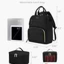 LOVEVOOK Lunch Backpack for Women, 15.6 Inch Laptop Bag with Insulated Cooler Lunch Box, Work Backpack for Teacher Nurse, Travel Backpack Lunch Bag for Camping Picnic Daily Use