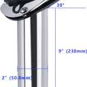 Hoffen 2Pcs Boat Stainless Steel Fishing Rod Holder Flush Mount 15/30/90 Degree with PVC Cap,Inner Tube and Gasket