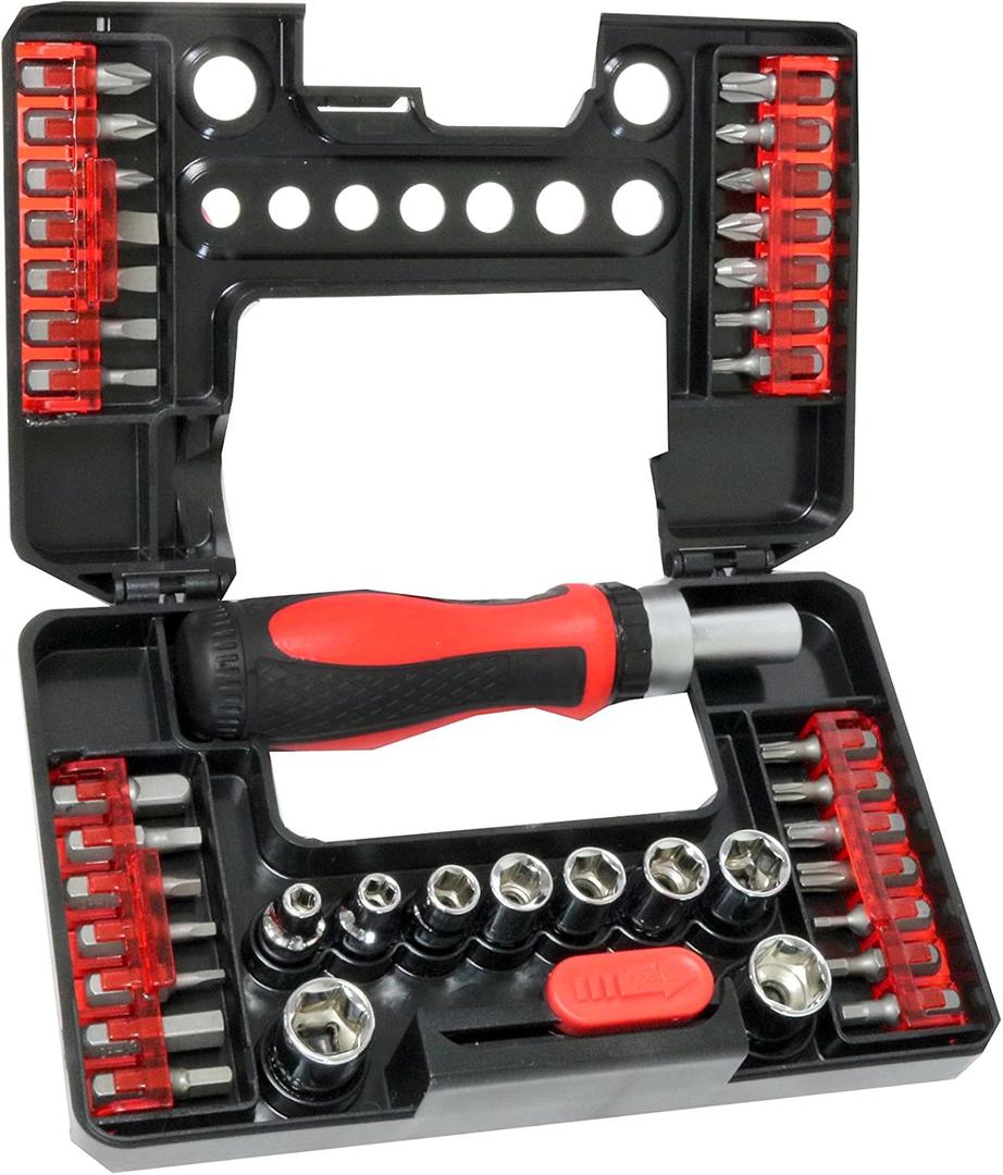 38 PCS SCREWDRIVER AND SOCKET SET