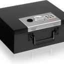 Honeywell Safes & Door Locks - Hideable Small Safe Box - Fire Resistant Document Safety Box for Home - Steel Security Digital Code Lock for Personal Items, Jewelry, Money Safe - 0.26-CU - Black - 6108