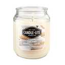 Candle-lite Scented Candles, Creamy Vanilla Swirl Fragrance, One 18 oz. Single-Wick Aromatherapy Candle with 110 Hours of Burn Time, Off-White Color