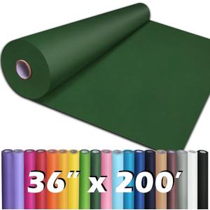 PerkHomy 36" x 2,400" (200') Dark Green Kraft Paper Roll for Craft Bulletin Board Paper Art Table Covering Crafting Gift Wrapping Bouquet Packing Parcel 80GSM 55LB (Dark Green, 36" x 200')