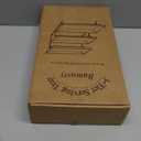 3-Tier Melamine Serving Tray Set, 11.5" x 5.6" Platters for Serving Food, White Reusable Trays with Black Metal Display Stand for Cupcakes, Sevring Food, Dessert, Fruit, Cookie, Black