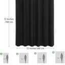 Black Boho Fabric Cloth Shower Curtain, Modern Farmhouse Shower Curtains for Chic Elegant Neutral Bathroom Decor, Bohemian Cute Shower Curtain with Shabby Geometric Texture, 72 x 72