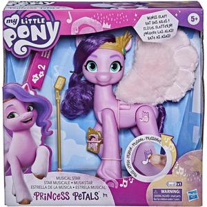 My Little Pony Hasbro, New Generation - Princess Petals Estrella de la Msica, Canta y Mueve Las Alas, Juguete Interactivo para Nias de 5 Aos en Adelante, Incluye Accesorios.