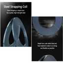 Bluing Steel Strapping Coil 1/2" x .020" x 3200' Metal Banding Strap Break Strength 1200 lbs Heavy Duty Pallet Strapping Roll(3 Roll Single Ply)