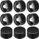 PATIKIL 15mm Phenolic Resin Cover, 72pcs Poly Seal Screw Cap Growler Cap Phenolic Cover Thread for 15-425 Glass Beer Brewing Bottles Gallon Growler Gallon Jug, Black