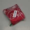 XAMSHOR Red Christmas Tree Skirt 32 Inches Snow Sequin Embroidery with White Trim Border Decor for Xmas Holiday Party Ornaments