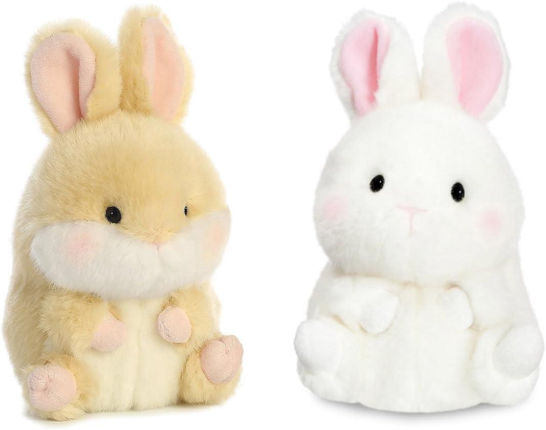 Aurora Bundle 2 5" Beanbag Stuffed Animals: Lively Bunny Bunbun Bunny (Multi)