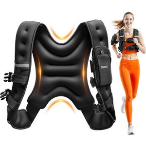 Renoj Weighted Vest for Women Men: 11lb Fixed Weights for Walking, Running, Training, Exercise, Weight Loss - With Reflective Strips and Storage Pocket