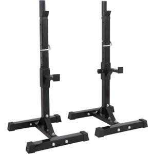 F2C Max Load 550Lbs Pair of Adjustable Squat Rack 41"-66" Sturdy Steel Barbell Rack Free Bench Press Stands GYM/Home Gym Portable Dumbbell Racks Stands