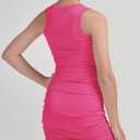 EXARUS Girls Bodycon Pencil Dresses Teen Ruched Tween Sleeveless Dress Cocktail Summer Graduation Dance Party for 8-14Y