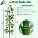 Artificial Fake Bamboo Privacy Screen, 4 Ft Tall Outdoor Plants